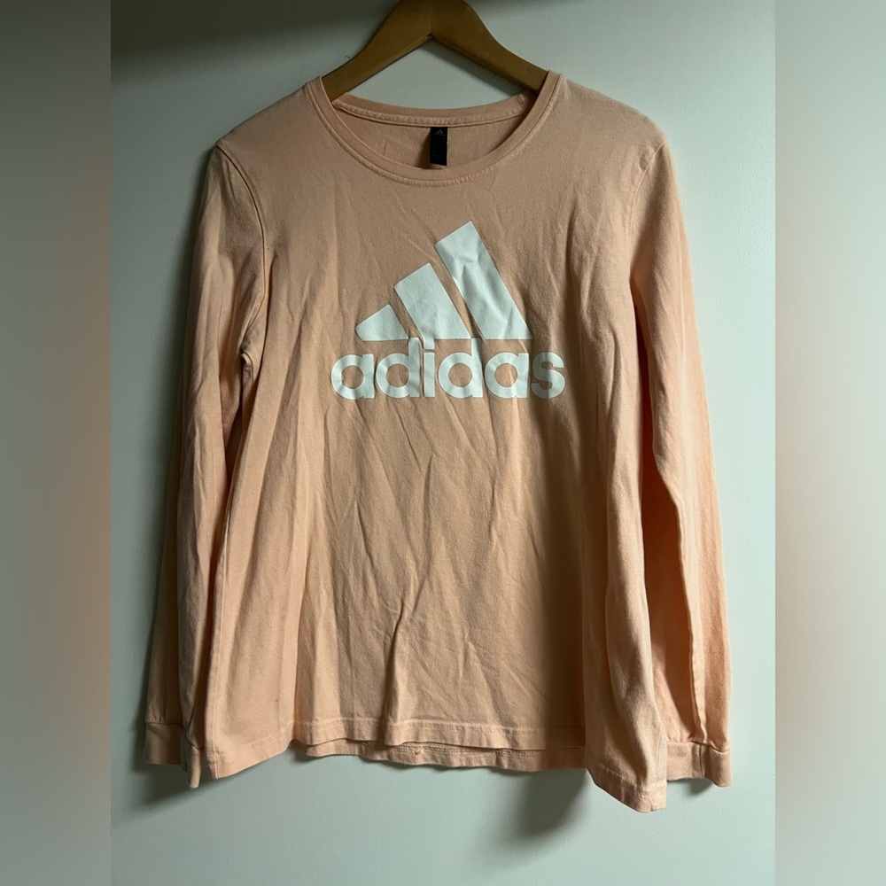 Adidas Light Orange Long Sleeve Tee